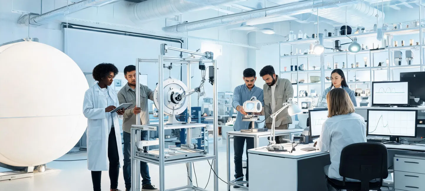Bega lighting team in a photometric laboratory