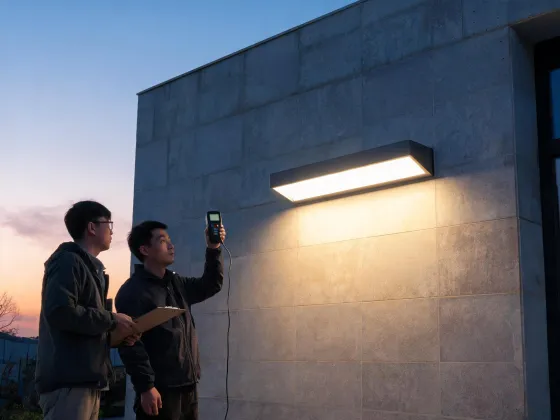 Outdoor lighting mockup review