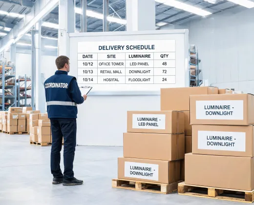 Lighting logistics coordination